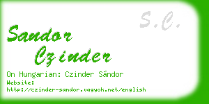sandor czinder business card